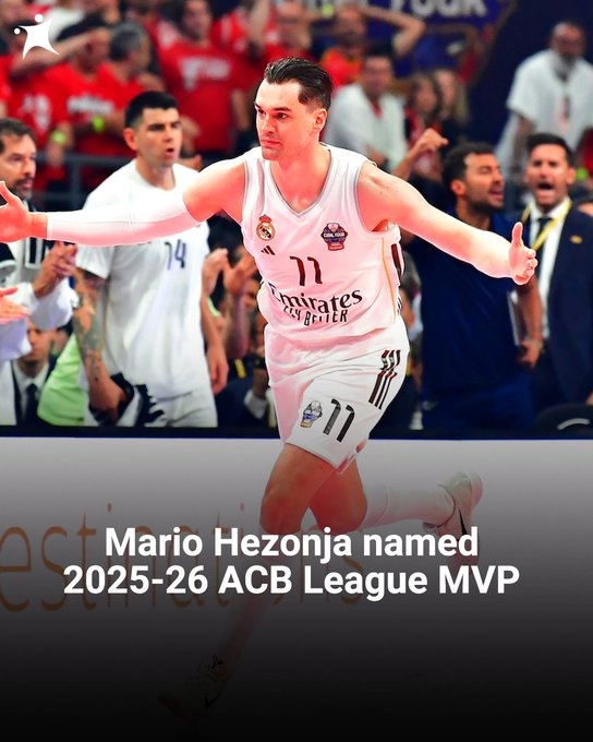 前NBA五号秀海佐尼亚荣膺西甲常规赛MVP 前NBA五号秀海佐尼亚荣膺西甲常规赛MVP